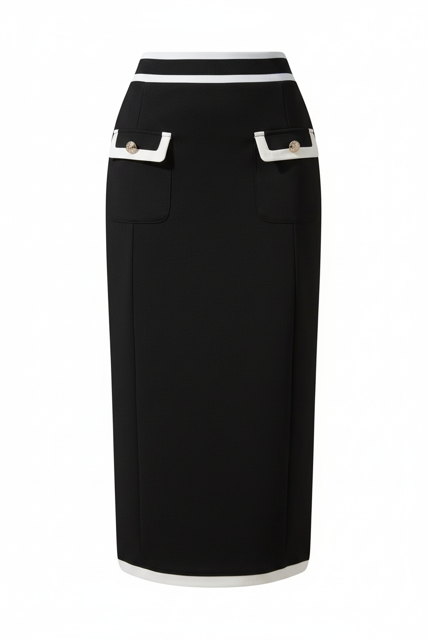 Contrast Trim Skirt