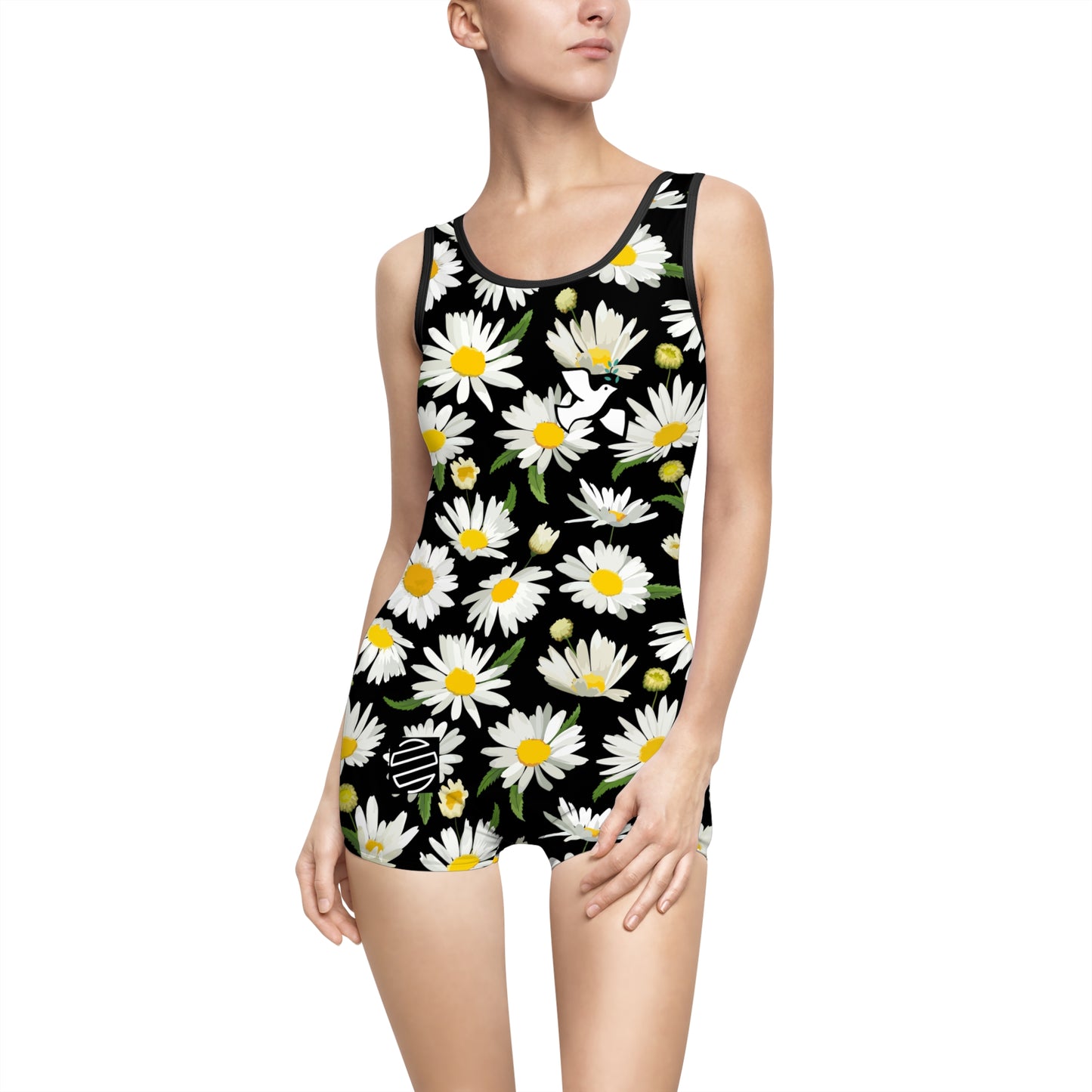 Women's  Retro One-Piece Swimsuit — Vintage Floral