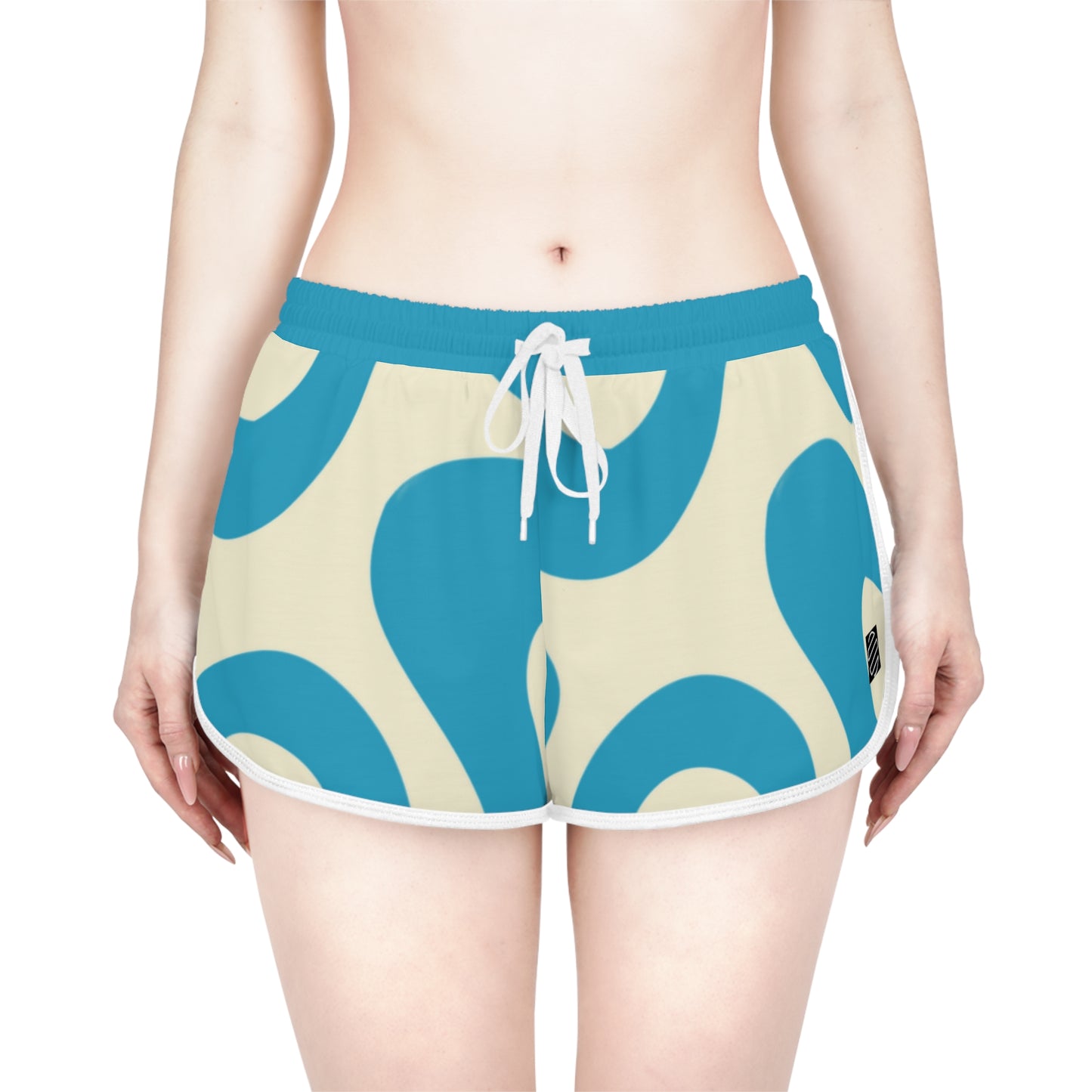 Women's Retro Blue Wave Relaxed Shorts