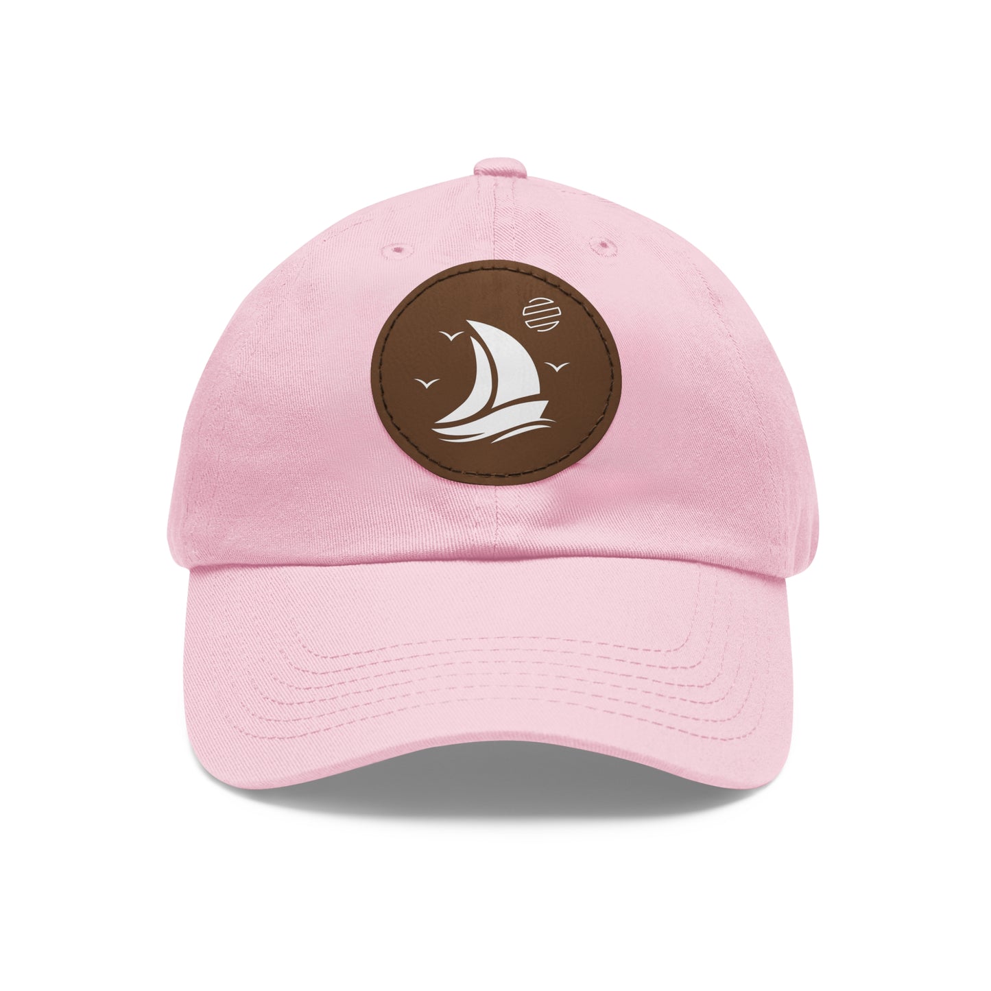 Set For Sail Leather Patch Dad Hat — Nautical Baseball Cap