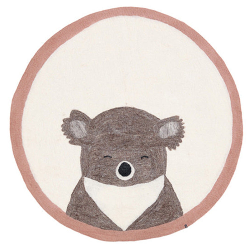 Adorable Kids' Cartoon Play Rug, Machine Washable