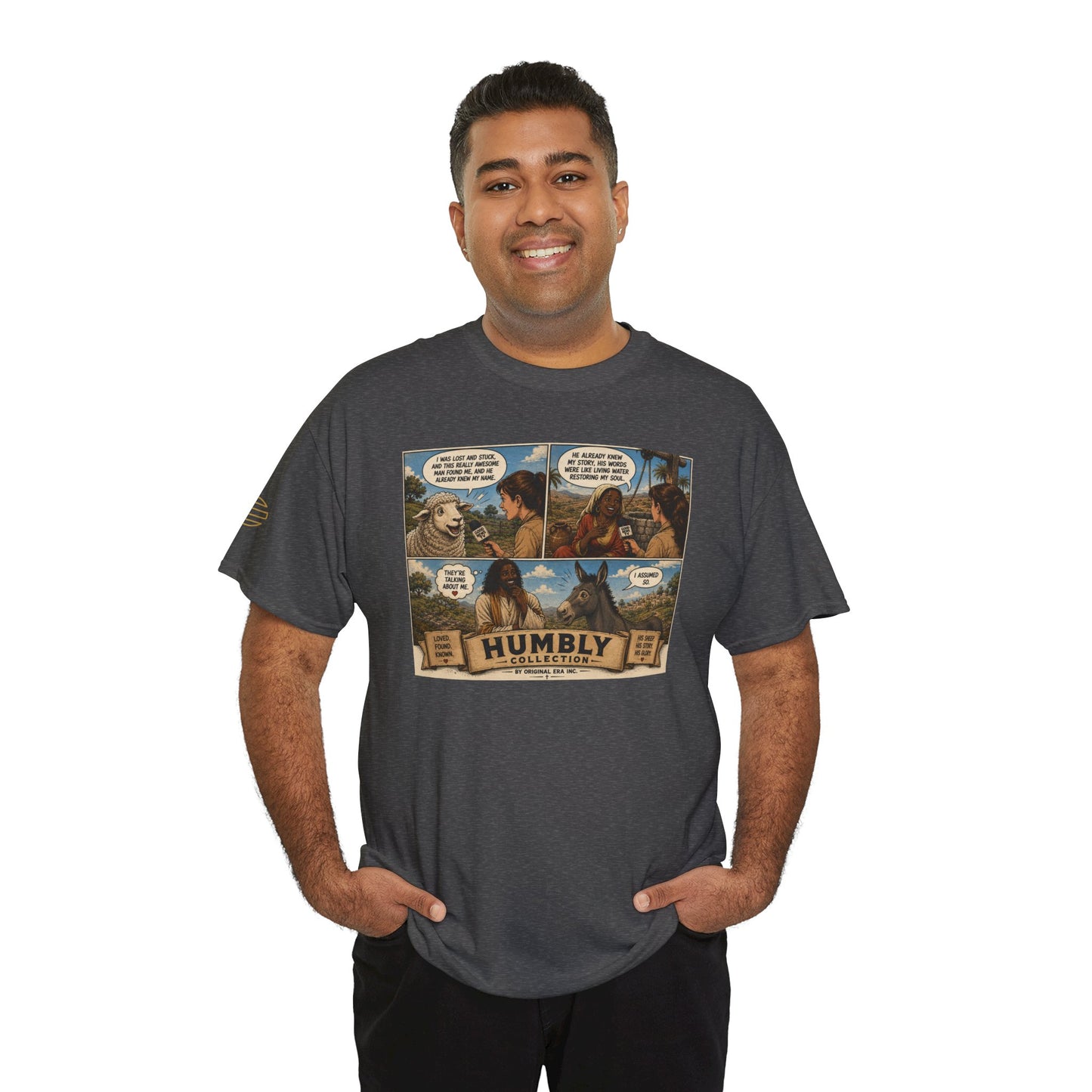 Humbly Comic Interview Panel Tee — Humbly Graphic T-Shirt