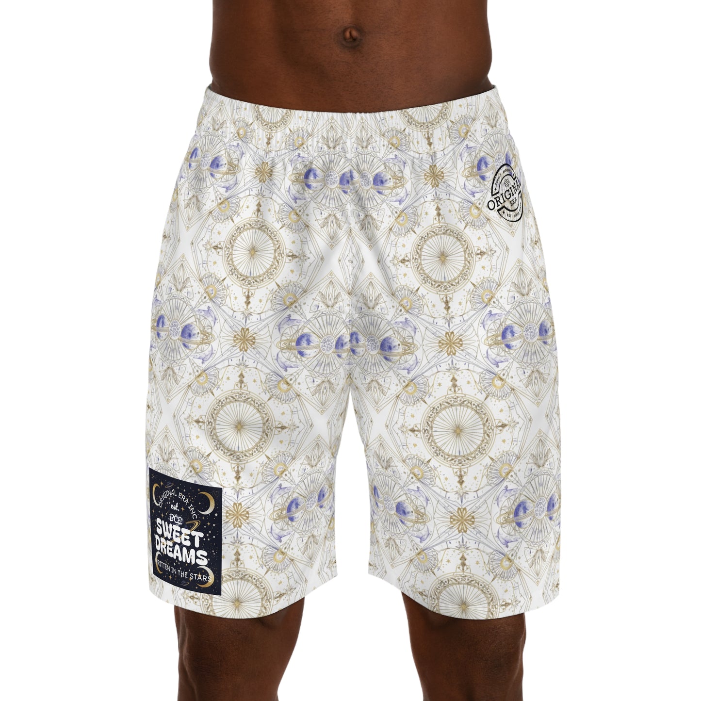 Men's Jogger Shorts — 'Sweet Dreams' Celestial Kaleidoscope