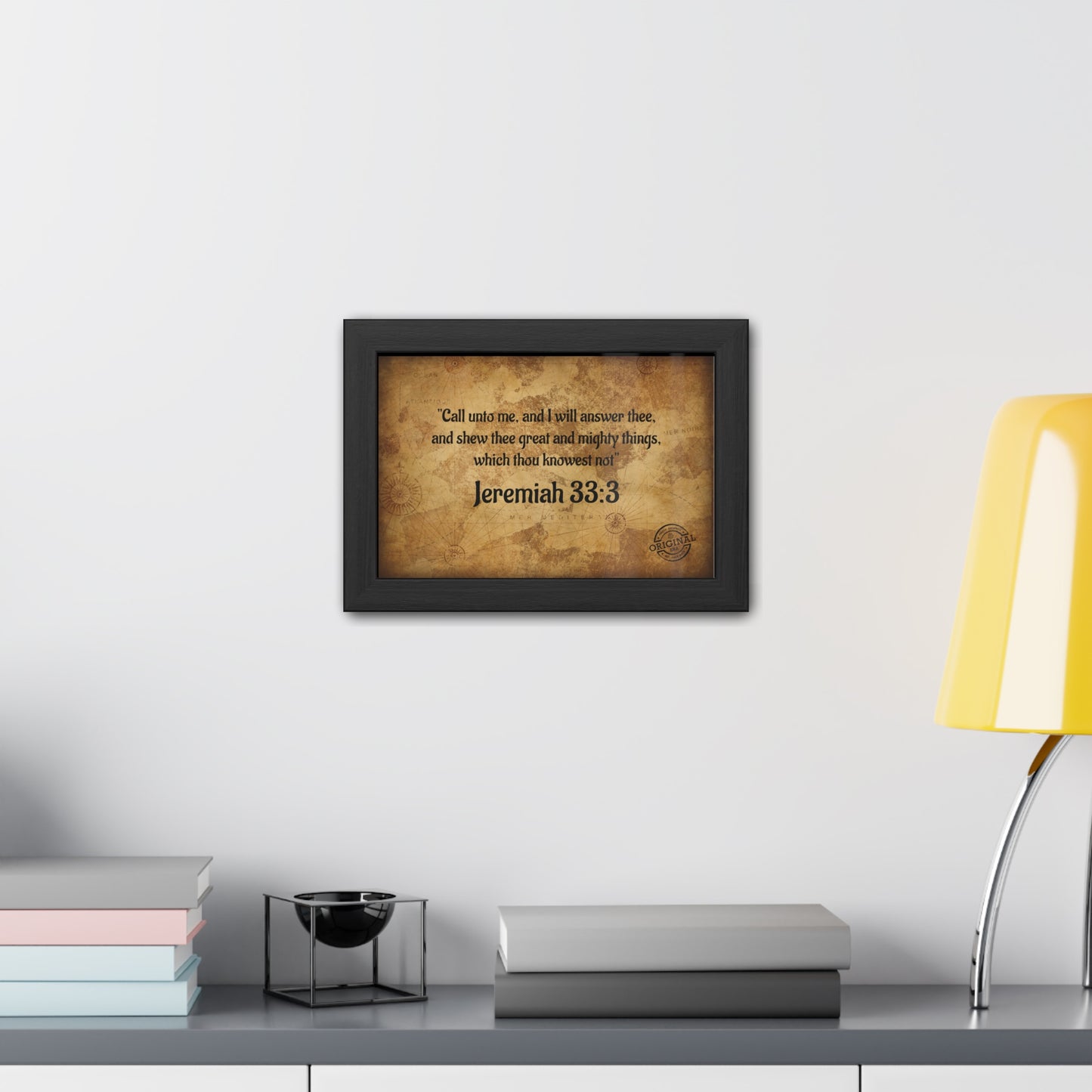 Jeremiah 33:3 Framed Poster — Inspirational Scripture Wall Art