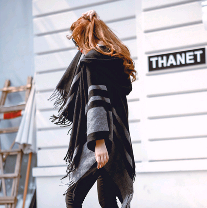 Women's Hooded Cape Scarf Shawl