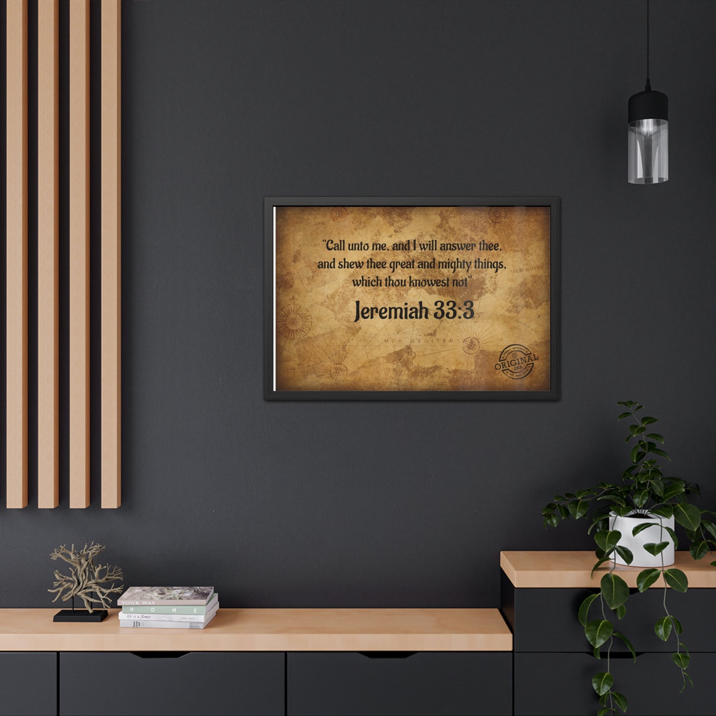 Jeremiah 33:3 Framed Poster — Inspirational Scripture Wall Art