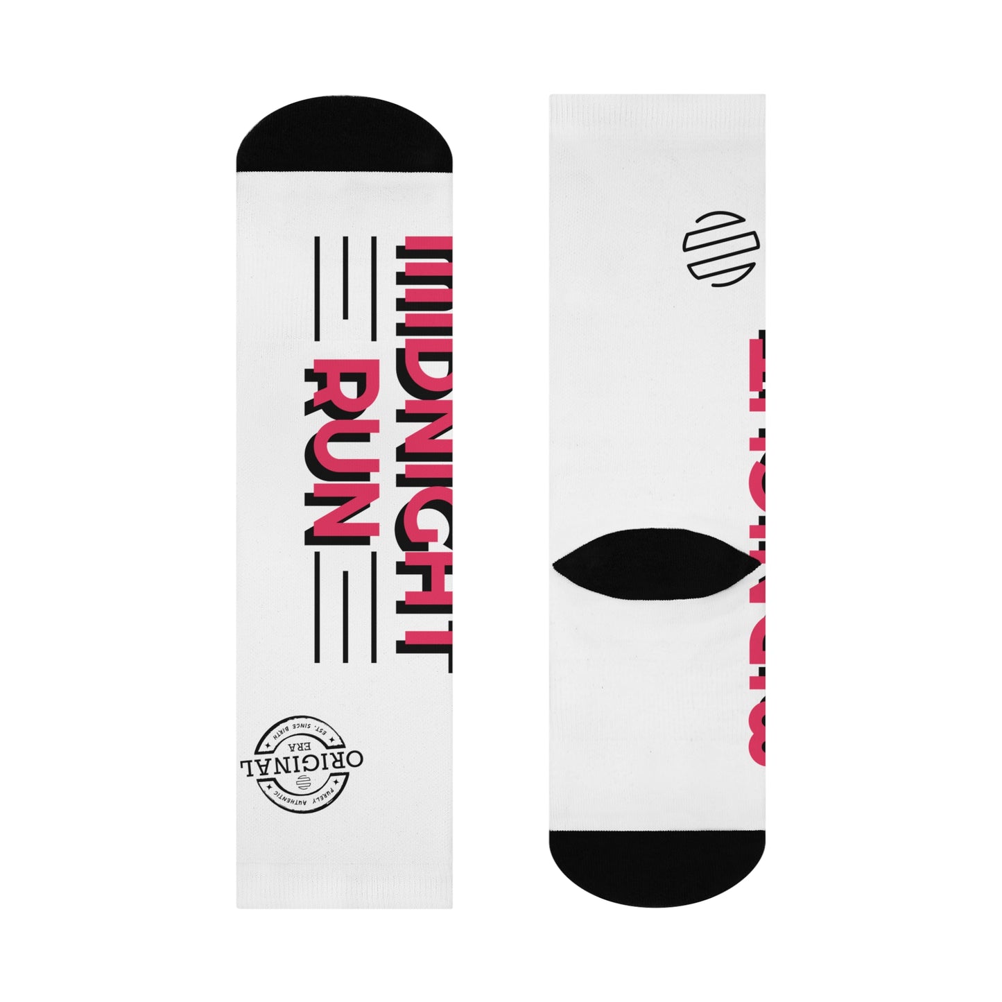 Midnight Run Cushioned Crew Socks for Active Lifestyle | Perfect for Gifts, Running, Gym, Yoga, Sportswear