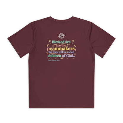 Youth Competitor Tee — "Original Era Inc." Kids' Christian Scripture T-Shirt (Matthew 5:9)