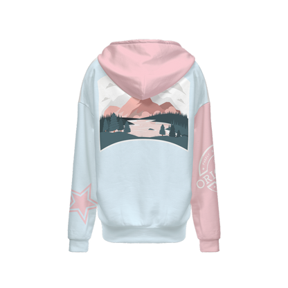 Women’s Original Era "Pink Moon" Relaxed Fit Hoodie With Front Patch-Super Heavy 375g