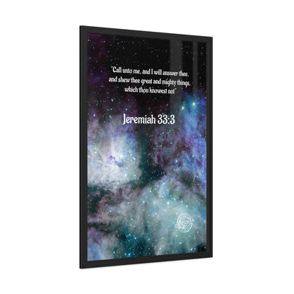 Jeremiah 33:3 Framed Poster — Inspirational Scripture Wall Art