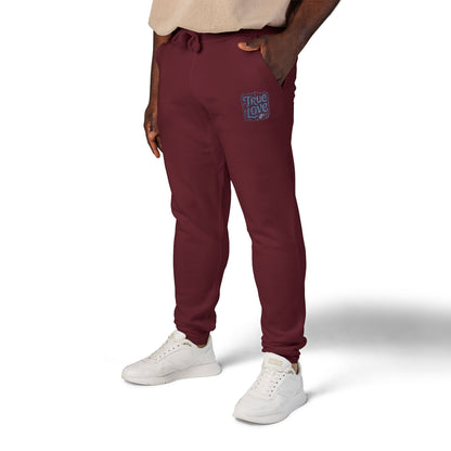 Embroidered 'True Love' Fleece Sweatpants