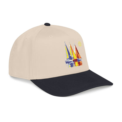 Sailboat Embroidered Baseball Cap – Nautical Summer Sun Hat