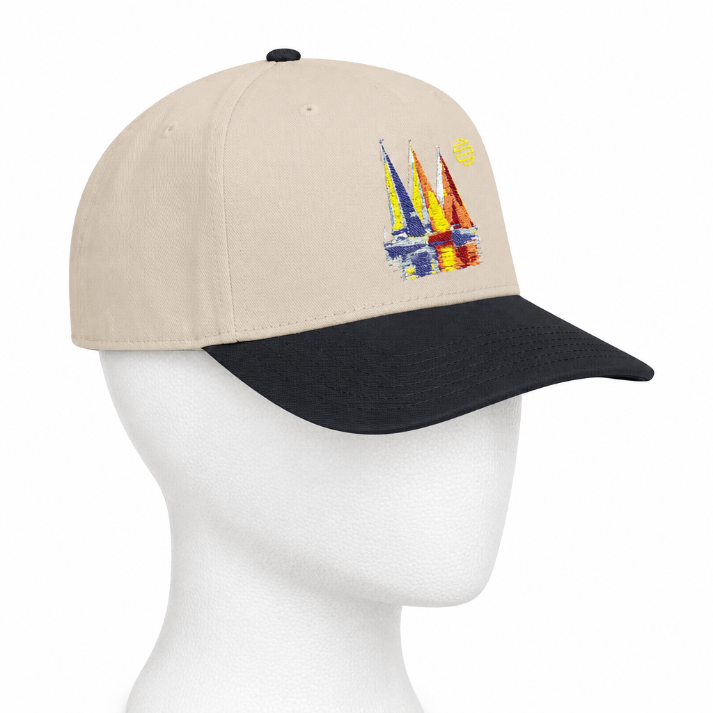 Sailboat Embroidered Baseball Cap – Nautical Summer Sun Hat