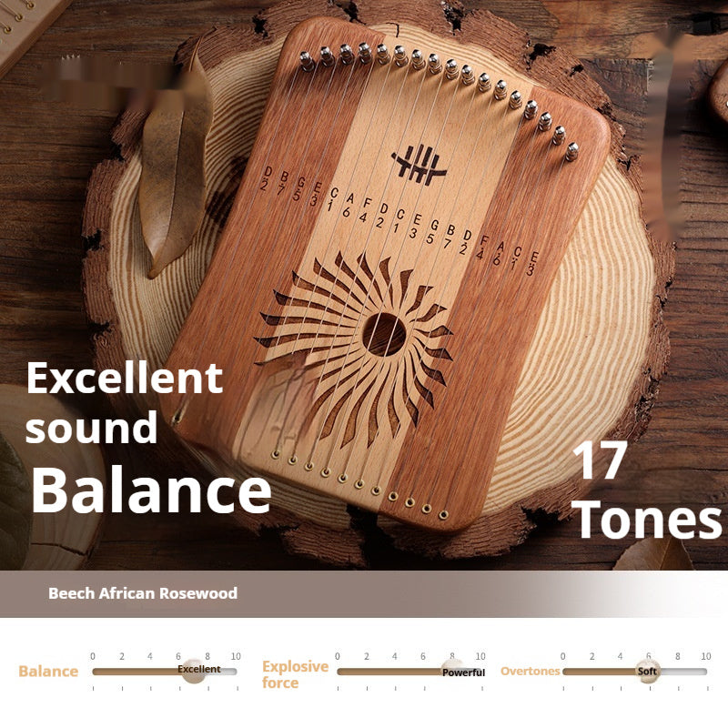 17 Strings Genuine Harp   - Finger Piano Simple And Easy To Learn