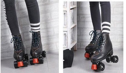Black Street Shoe Cover Quads Roller Skates