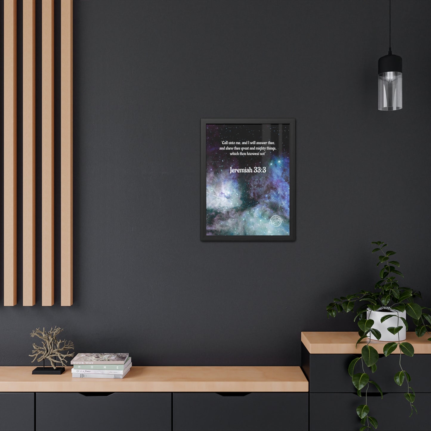 Jeremiah 33:3 Framed Poster — Inspirational Scripture Wall Art