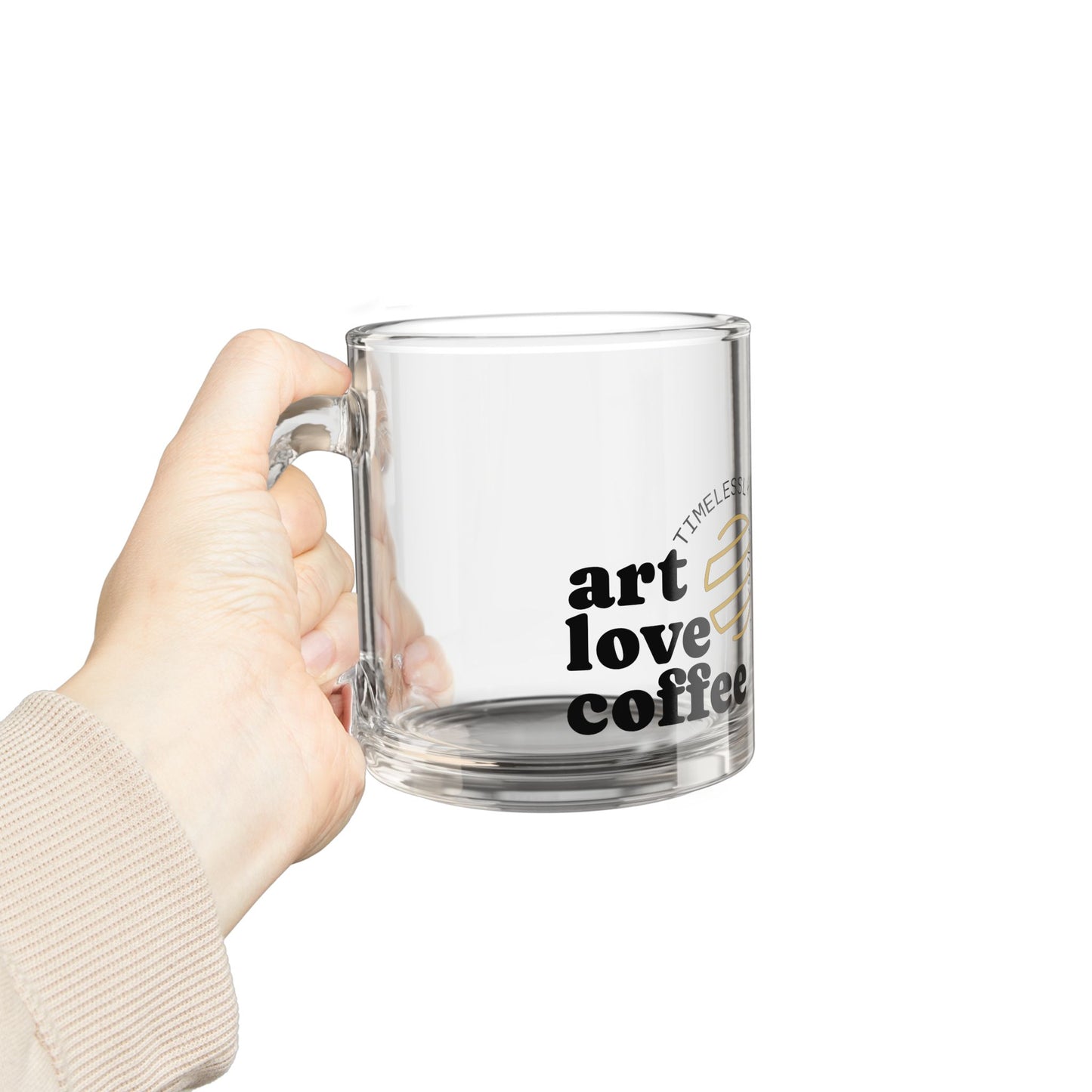 Glass Mug — Art Love Coffee 10oz Clear Coffee Mug