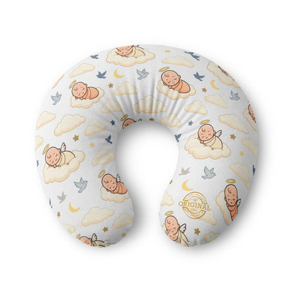 Nursing Pillow Cover — "Rest & Stay Blessed" Baby Cloud Print