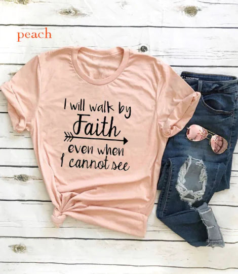 Unisex Will Walk By Faith Graphic T-Shirt
