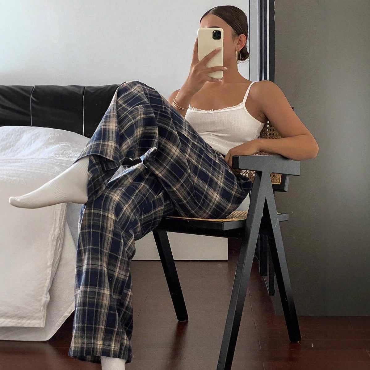 High Waist Straight Wide Leg Casual Pants