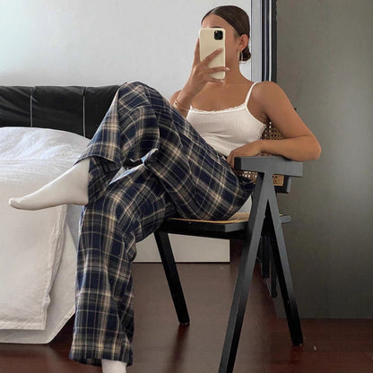 High Waist Straight Wide Leg Casual Pants