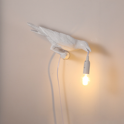 Unique Black & White Bird Shape Table & Wall Lamp
