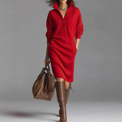 Women's Autumn And Winter Lazy Style Sweater Dress
