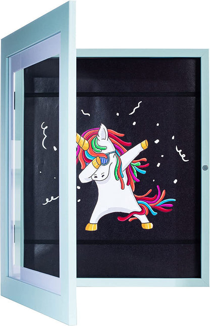 Kids' Art Display Frame with Storage Box