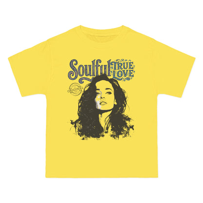 Soulful True Love Portrait T-Shirt — Romantic Couple Graphic Tee