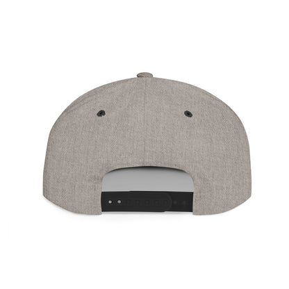 Snapback Hat — Blue Wave Japanese Art Flat-Bill Cap