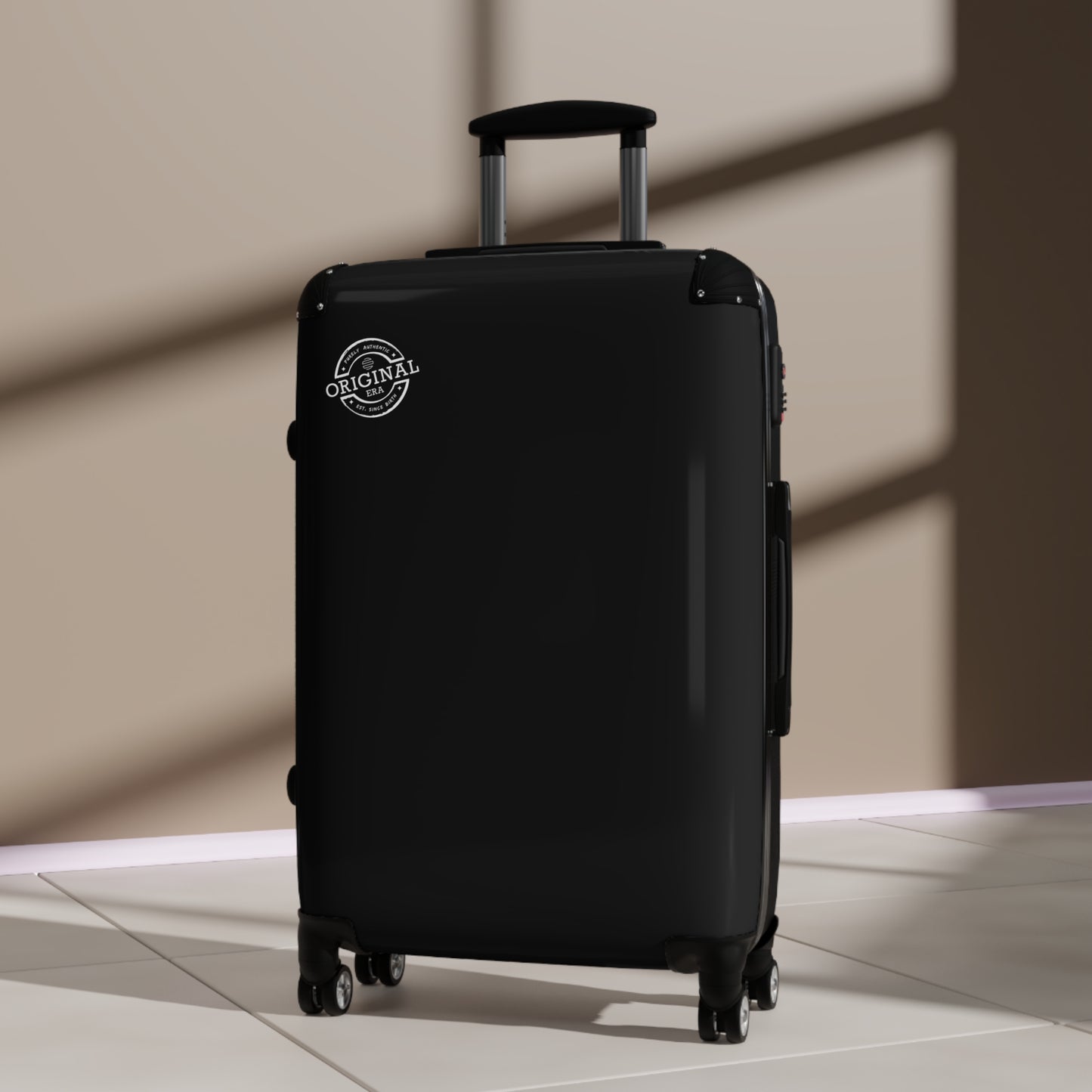 Classic Black Carry-On Suitcase – Lightweight Hardshell Travel Luggage with Spinner Wheels