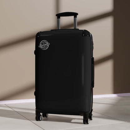 Classic Black Carry-On Suitcase – Lightweight Hardshell Travel Luggage with Spinner Wheels