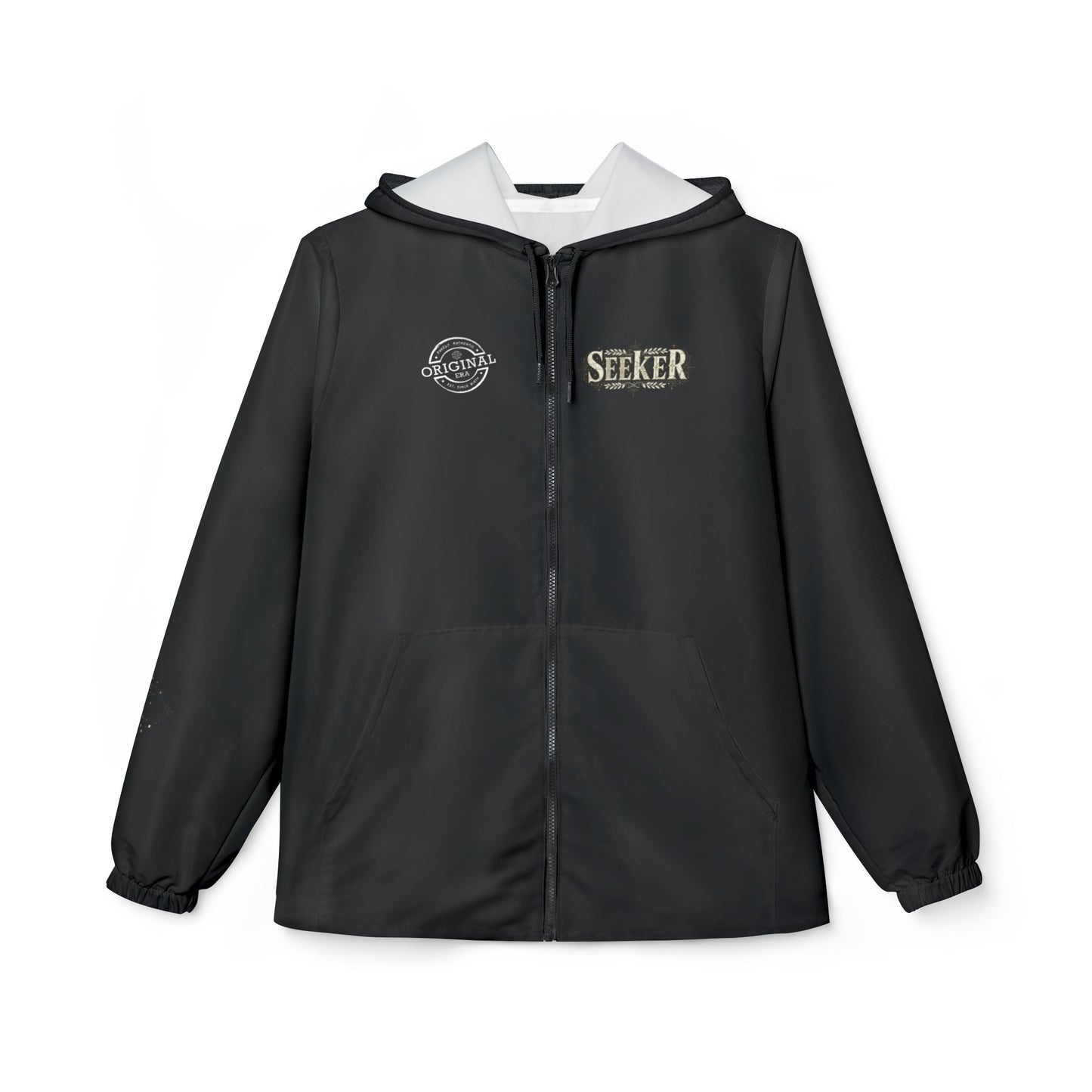 Seeker Space Windbreaker Jacket — Cosmic Galaxy Hooded Zip-Up