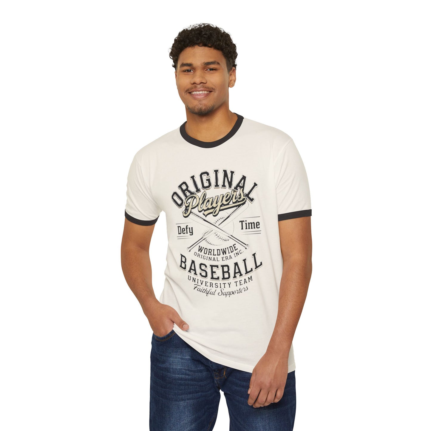 Baseball Ringer T‑Shirt — "Original Players" Vintage Athletic Tee