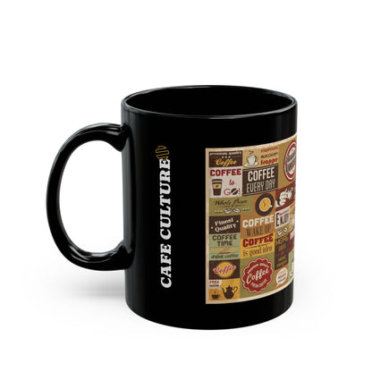 Stylish Black Art Love Coffee Mug