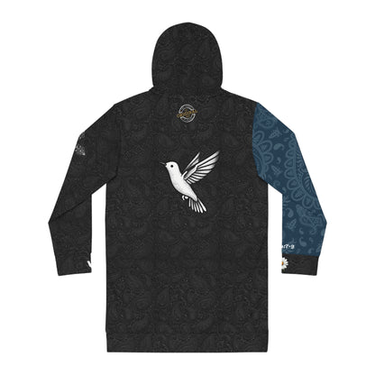 Hoodie Dress — 'True Love' Dove Graphic Cozy Pullover
