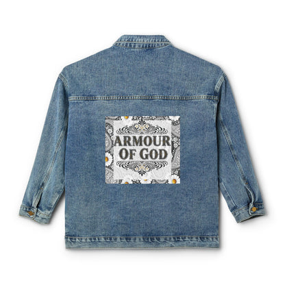 Denim Jacket — 'Armour of God' Patch Back Statement Jacket
