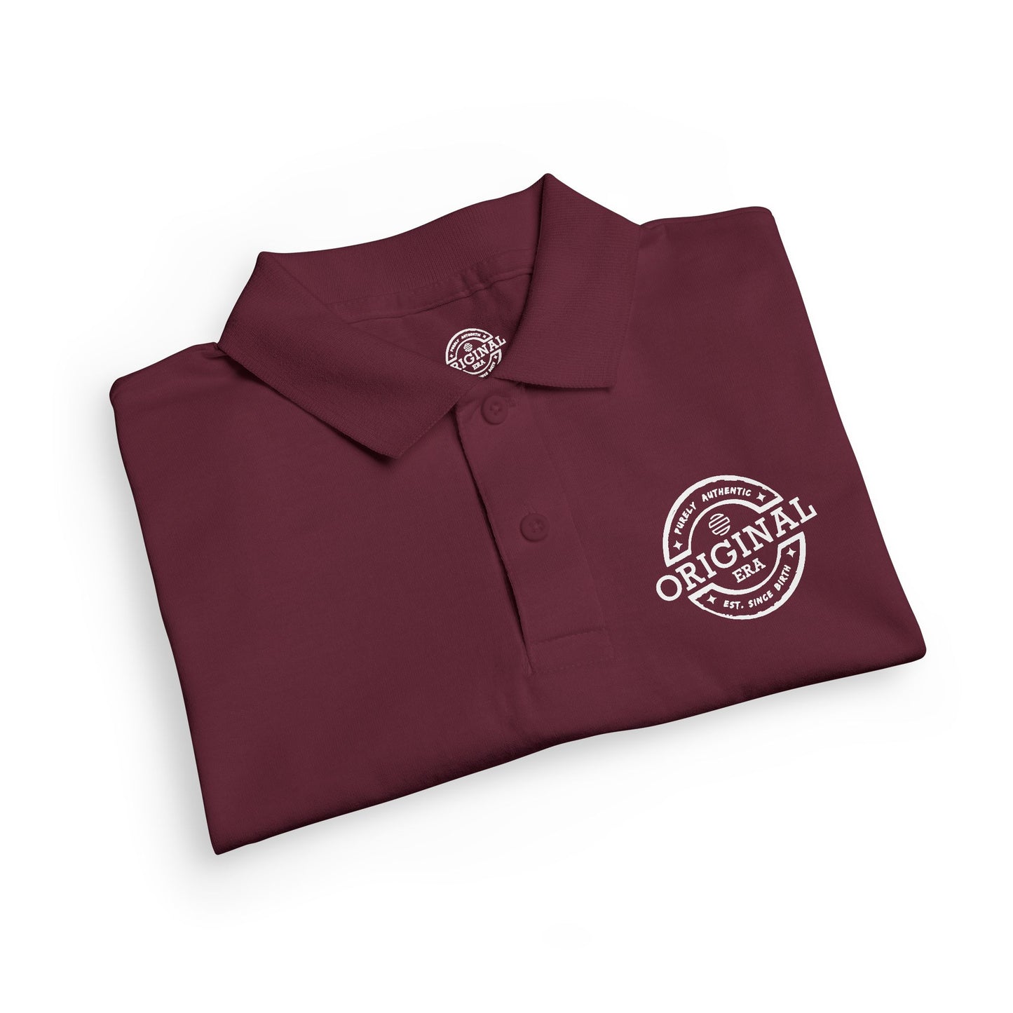 Youth Polo Shirt with 'Original' Vintage Stamp Logo — Kids School Uniform / Casual