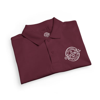 Youth Polo Shirt with 'Original' Vintage Stamp Logo — Kids School Uniform / Casual