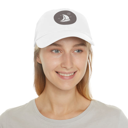 Set For Sail Leather Patch Dad Hat — Nautical Baseball Cap
