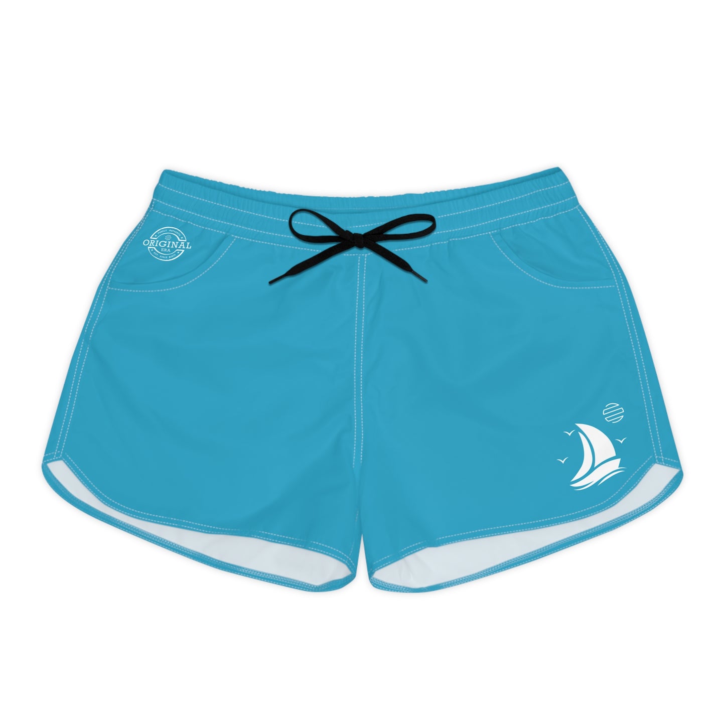 Sailboat Breeze Women's Casual Shorts — Teal Beach Lounge Shorts