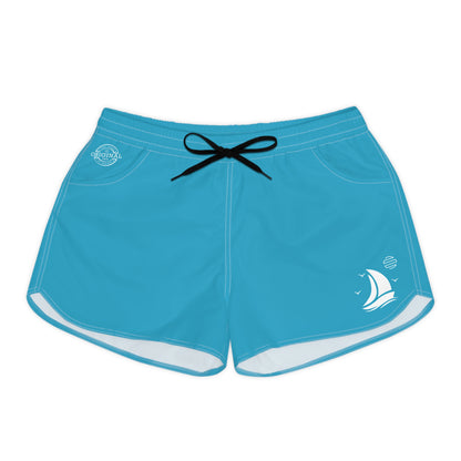 Sailboat Breeze Women's Casual Shorts — Teal Beach Lounge Shorts