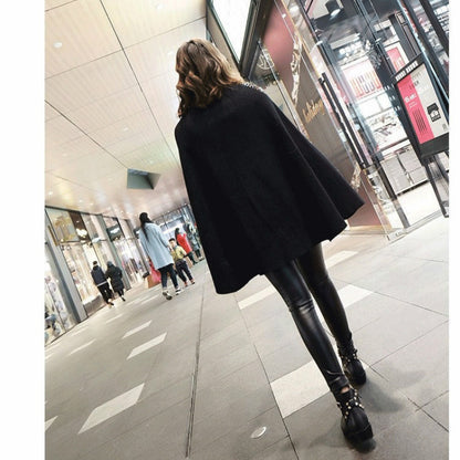 Embroidered Flying Woman Sequin Poncho with Beading