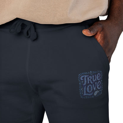 Embroidered 'True Love' Fleece Sweatpants