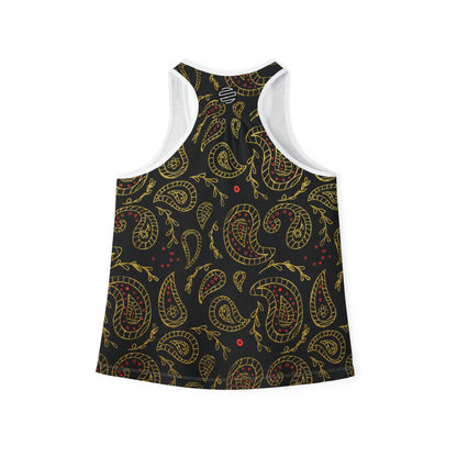 Women's Boho Black & Gold Tank Top