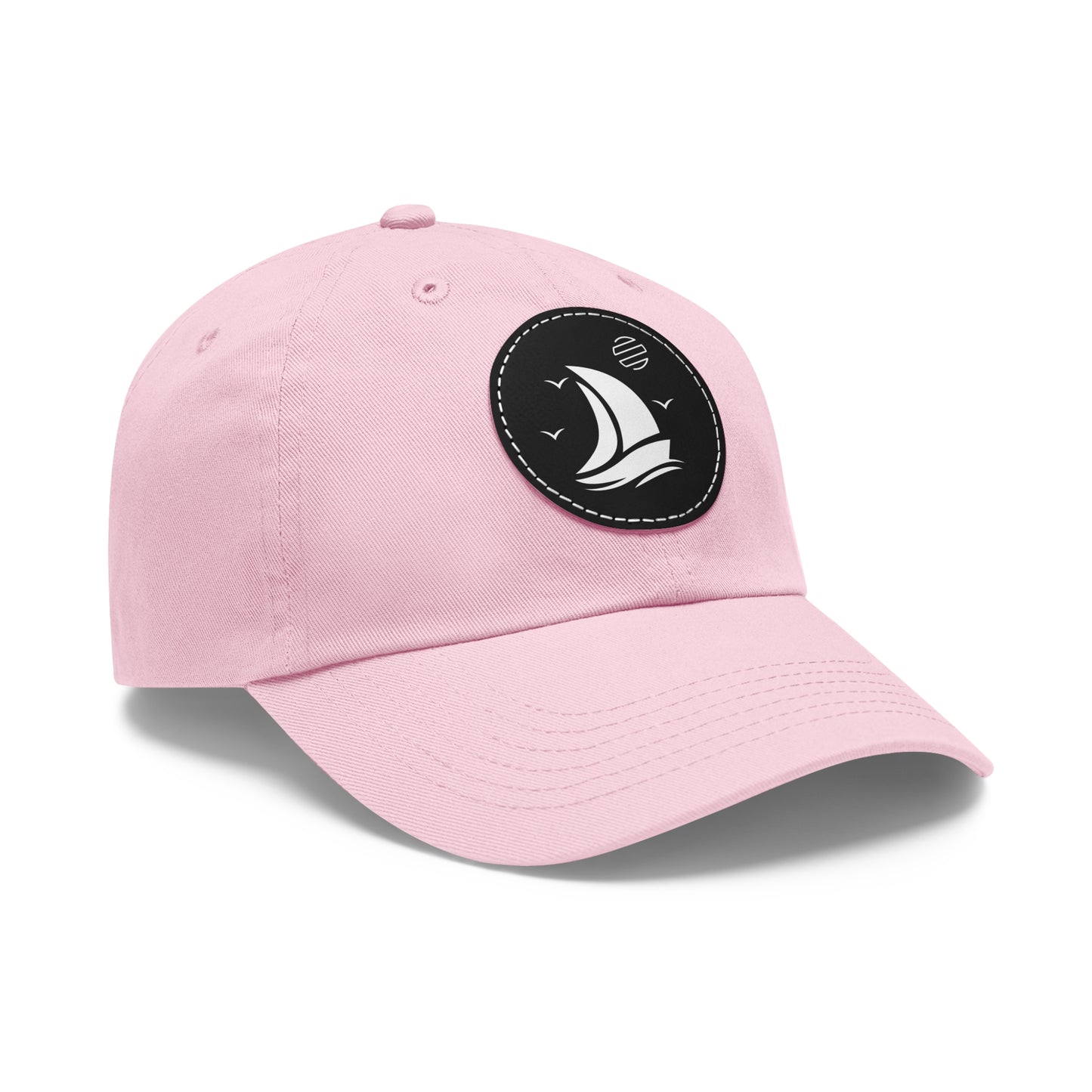 Set For Sail Leather Patch Dad Hat — Nautical Baseball Cap
