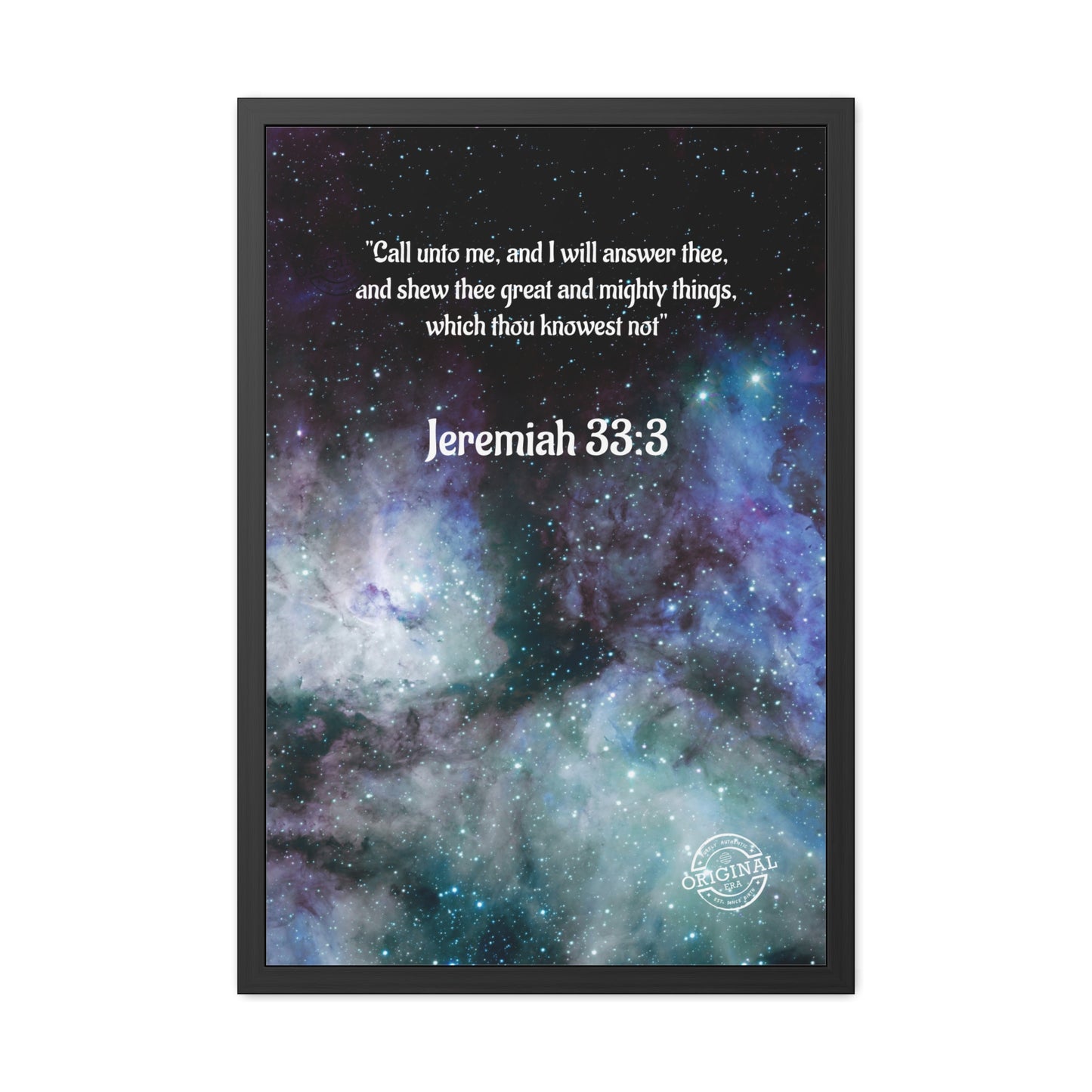 Jeremiah 33:3 Framed Poster — Inspirational Scripture Wall Art