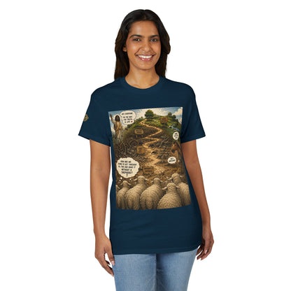 Sheep In the Wild Graphic T-Shirt — "God Has My Back" Faith Tee