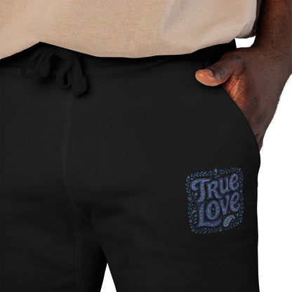 Embroidered 'True Love' Fleece Sweatpants