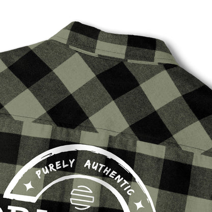 Original Era Plaid Flannel Shirt — Vintage Logo Back